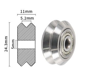 V-Wheel with Bearing