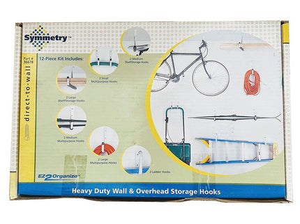 Wall & Overhead Storage Hooks (12pc Kit)