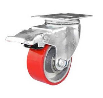 Heavy Duty PU /Metal Wheel Castor (Swivel with Brake) 32mm Wide