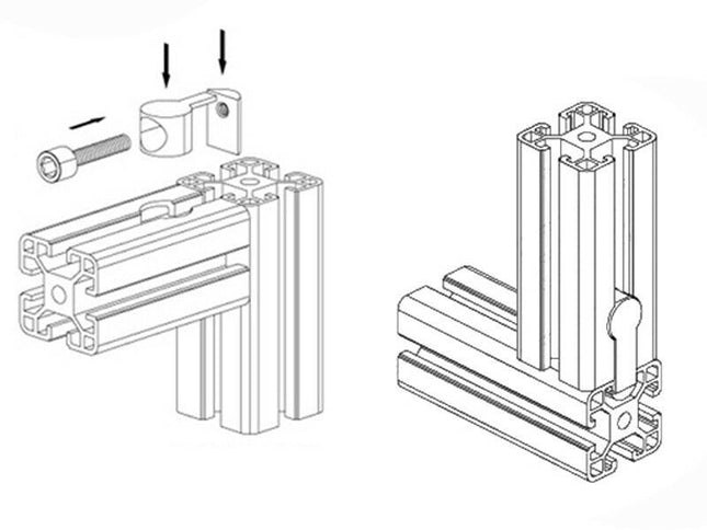 Whistle Connector for Aluminium Extrusions