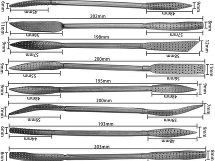 8pcs Wood Rasp File Set